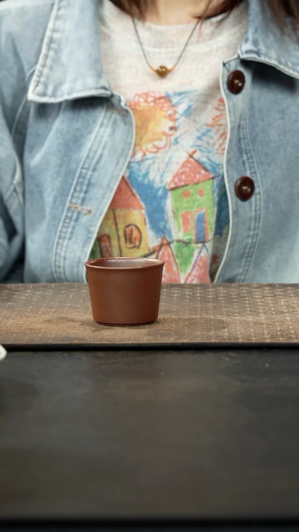 茶壶紫砂根***完柴烧黄段马蹄杯70cc