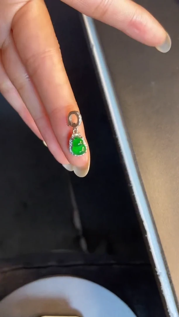 吊坠(不含链)银S925镶嵌翡翠1