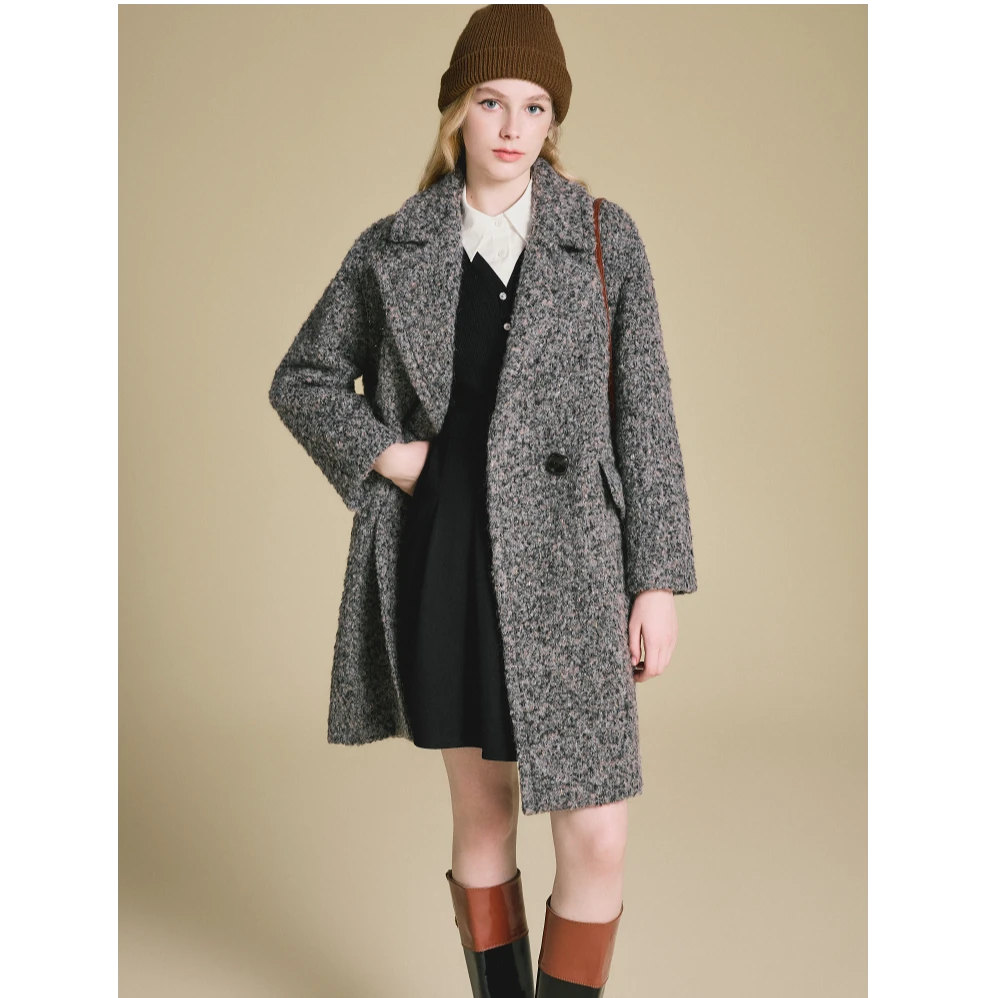 PSALTER诗篇25新款羊驼毛气质高级混纺毛呢大衣6C65180023