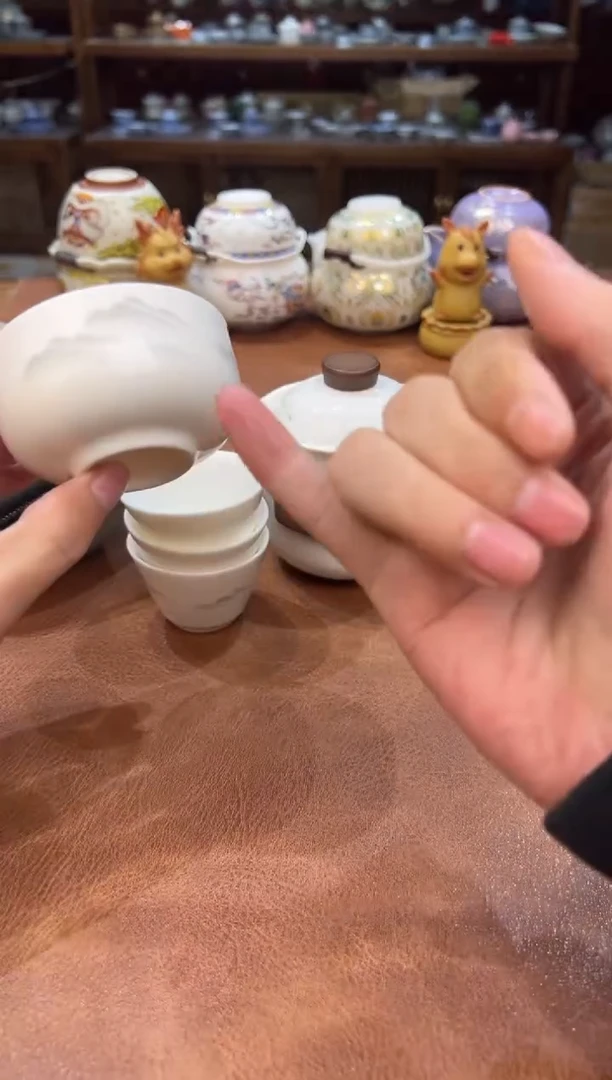 真的很便宜会开片的旅行茶具