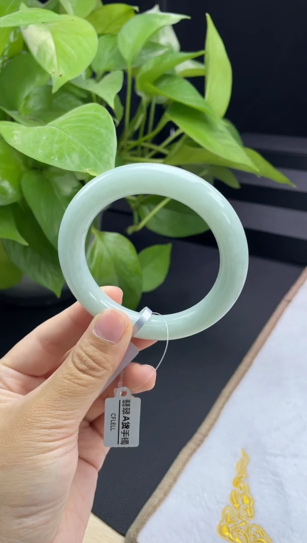 未镶嵌手镯翡翠21#天然A货翡翠手镯53-55圈口