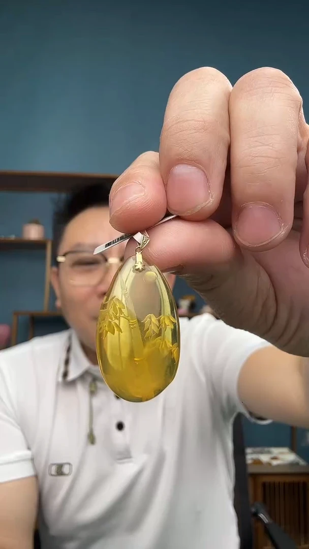 裸石琥珀未镶嵌神*16（有瑕介意勿拍）