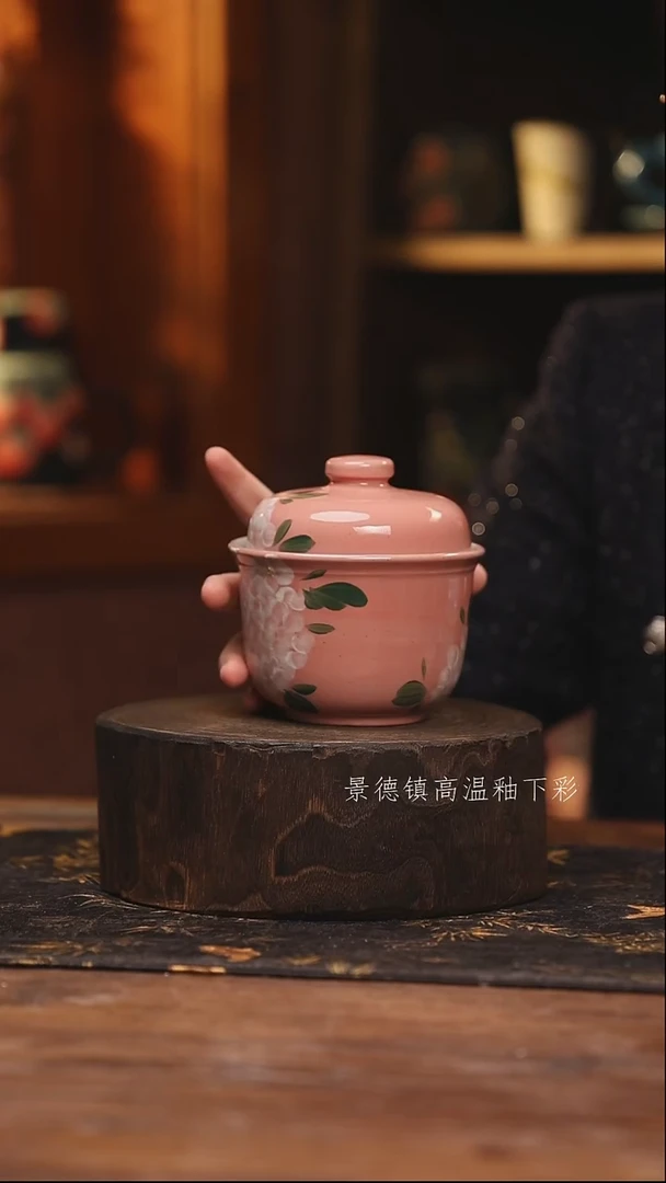 陶瓷景德镇高温釉下手绘陶瓷@L115@