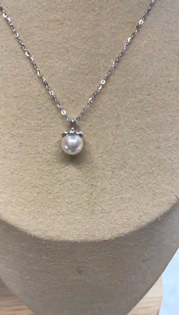 颈饰银S925镶嵌海水珍珠