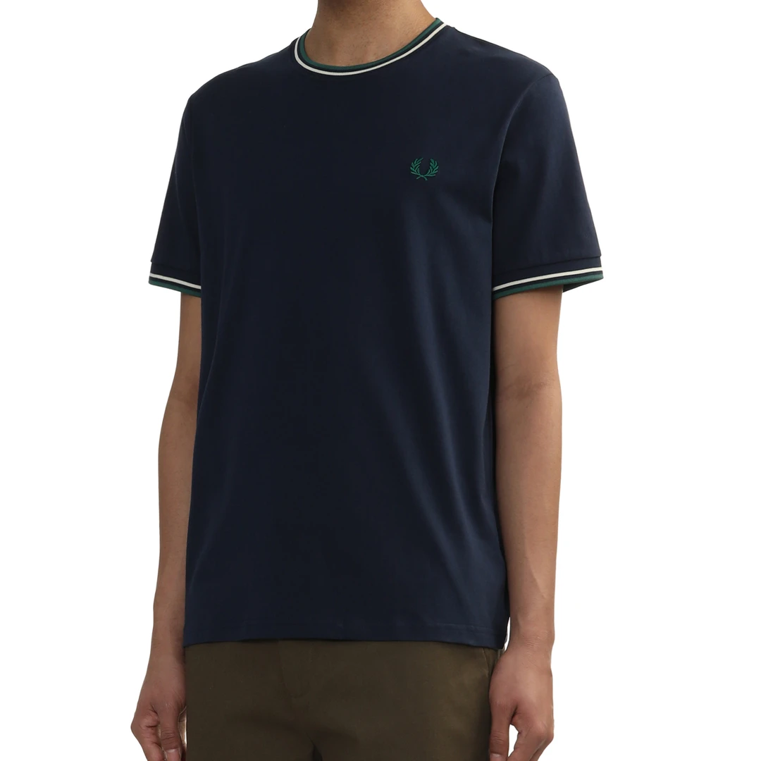 FREDPERRY25年新品商务时尚百搭T恤潮流休闲男装圆领短袖M1588