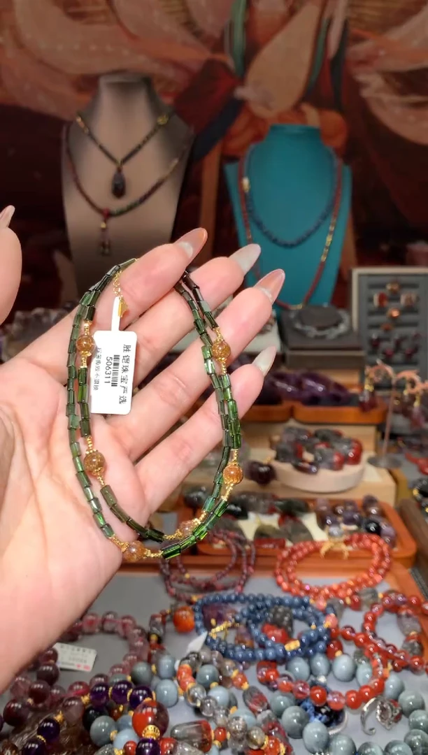 未镶嵌项链碧玺碧玺DIY项链多样性发其1