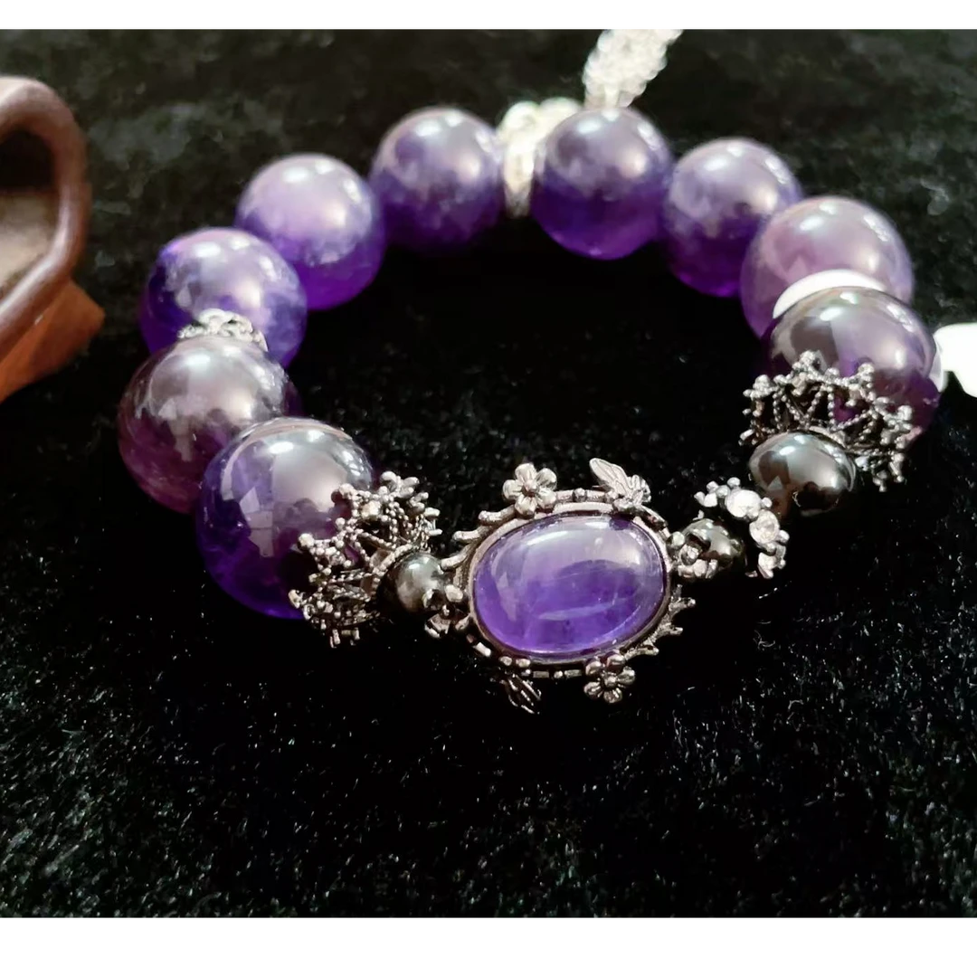 阮大大原创紫水晶16大手链高奢气质百搭