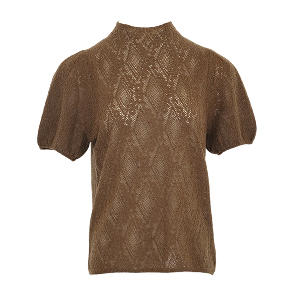 【YANGSHANG】泡泡袖镂空针织衫时尚百搭打底衫 N98246