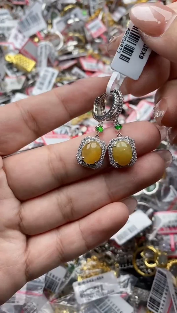 【闪购商品】翡翠戒指银S925镶嵌5555---9