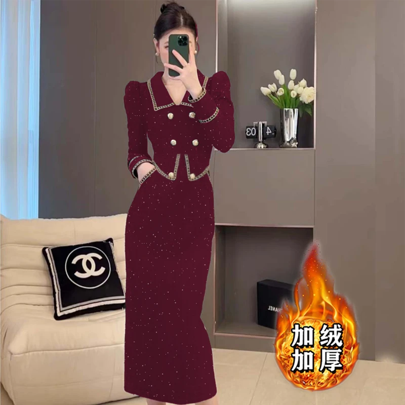 2025新款法式高级感独特超好看气质高端精致小香风连衣裙子女2684