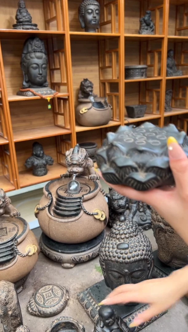 陶土【火山泥】莲蓬实心底座