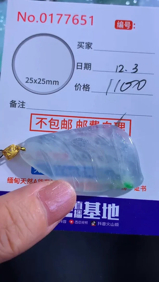 颈饰未镶嵌翡翠一**血！