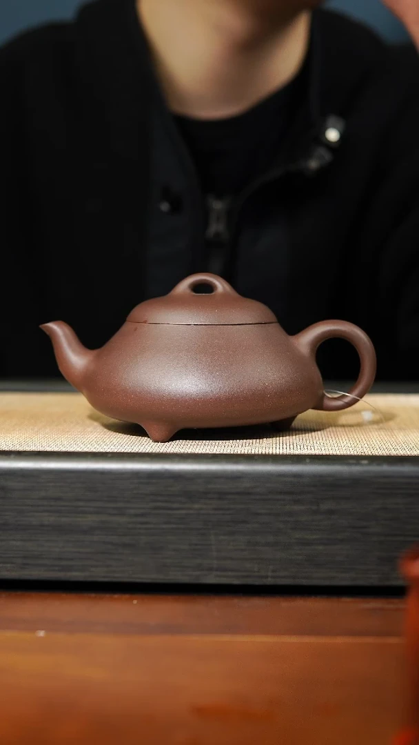 【闪购商品】紫砂茶壶老紫泥汉棠260cc