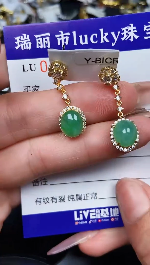 翡翠银S925镶嵌颈饰5631