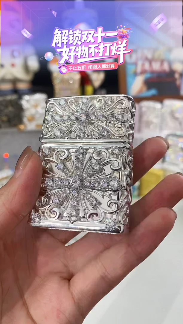 铜满钻克罗心ZIPPO