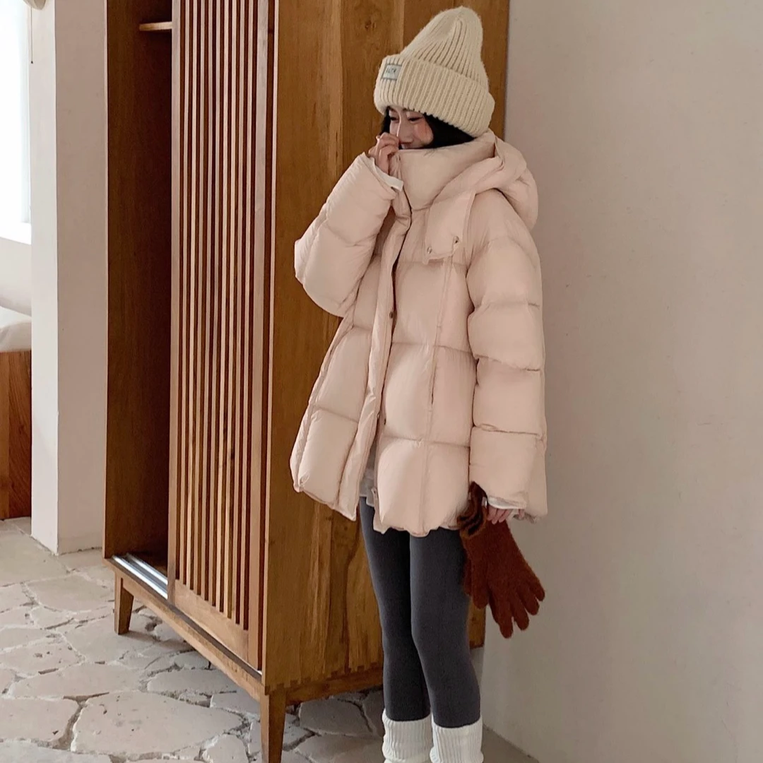 雪兔 -樱桃谷鸭羽绒服女一手长 90绒加厚C235