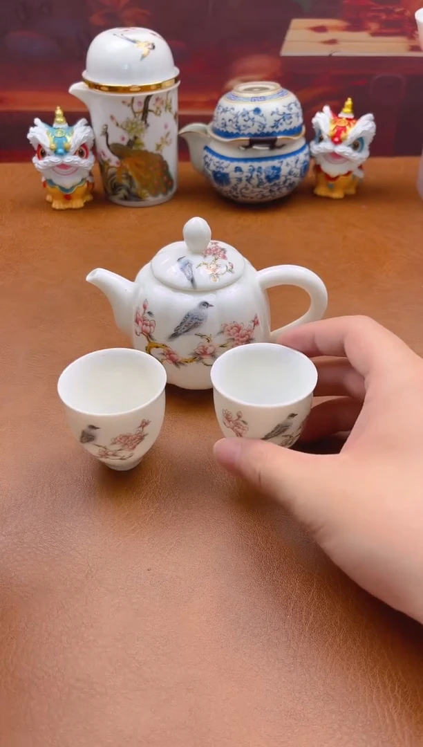 陶瓷茶具摆件旅行套组