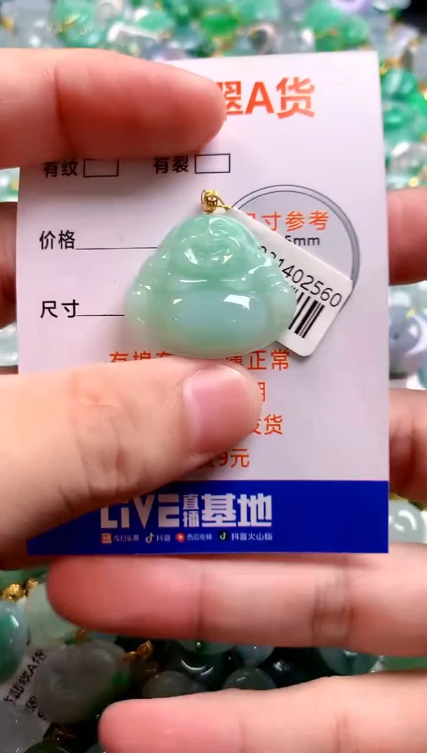 颈饰18K金镶嵌翡翠14003846