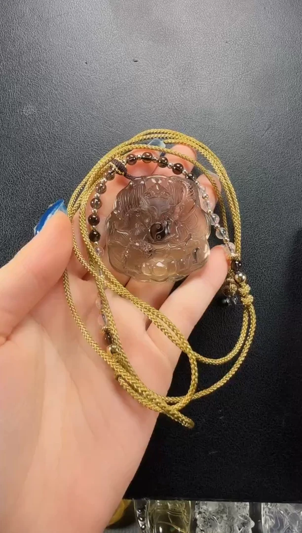 颈饰未镶嵌水晶茶晶五仙