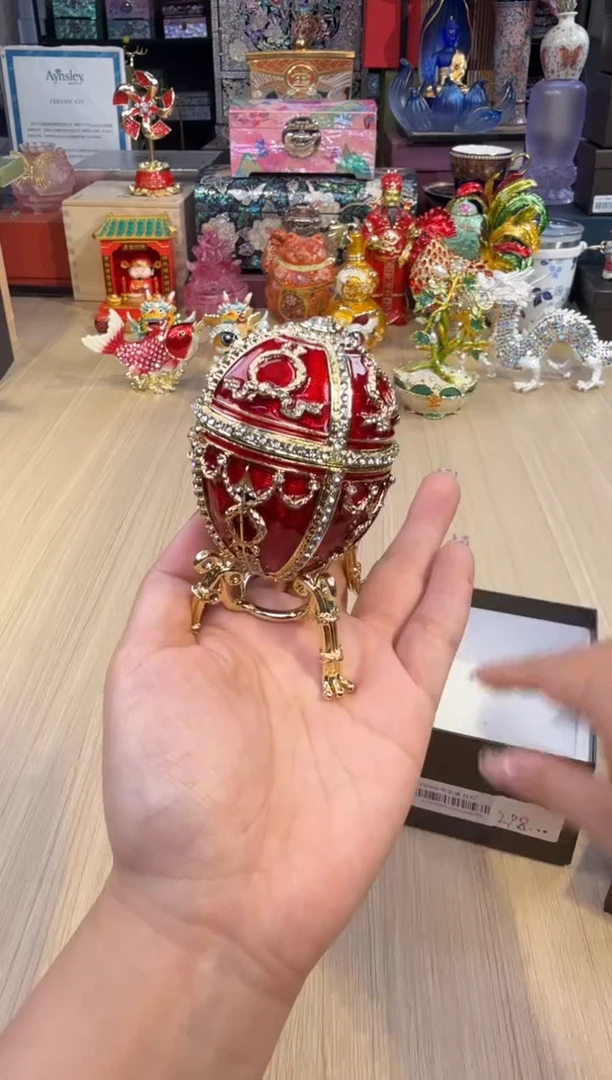 147七宝红色吊坠蛋