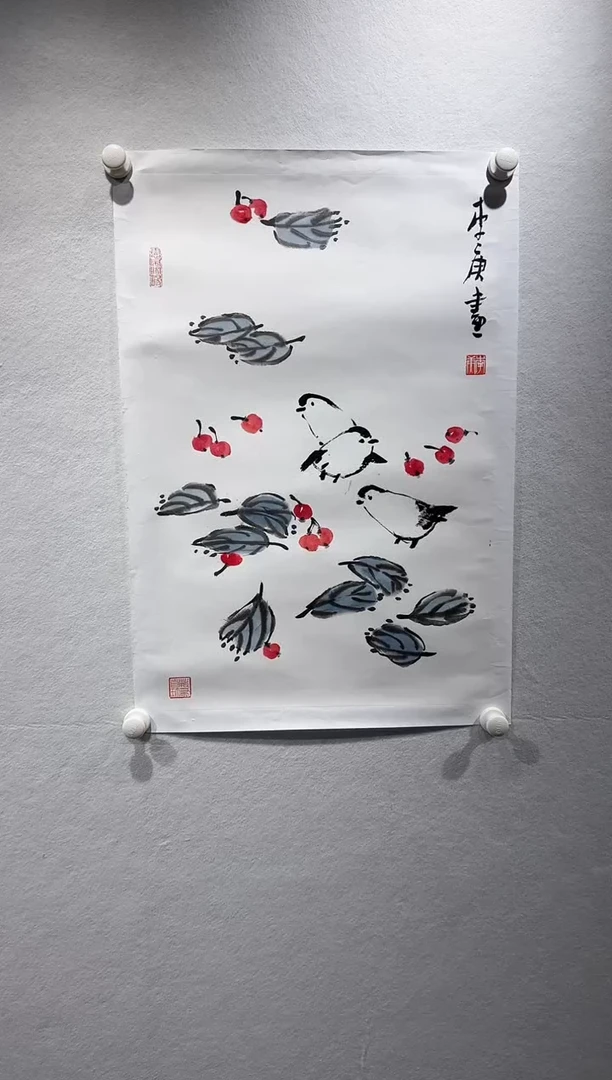 国画y天津人美-李庚花鸟2.7平尺
