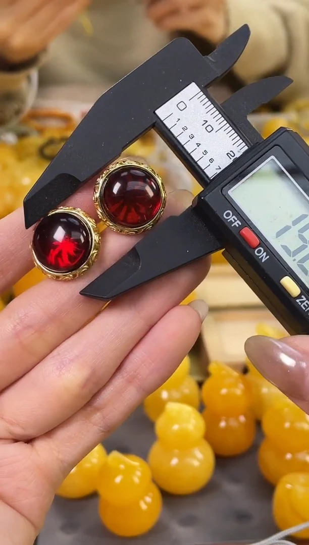 裸石琥珀银S925镶嵌J88