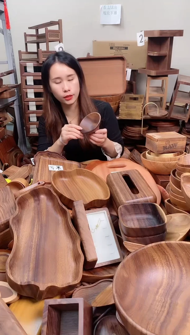 木 南美胡桃木斗笠碗11*5cm