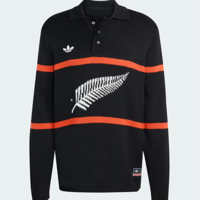ADIDAS ALL BLACKS KNITTED POLO 橄榄球针织运动POLO衫 KG4640