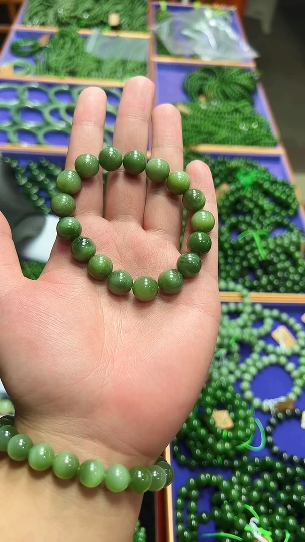 未镶嵌手串和田玉壮壮珠宝俄料手串卡12