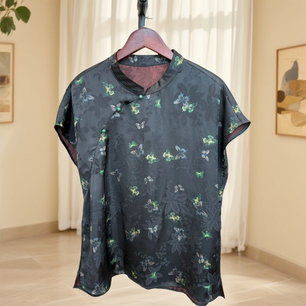 216【王公子专属】新中式花萝复古时尚夏季小飞袖