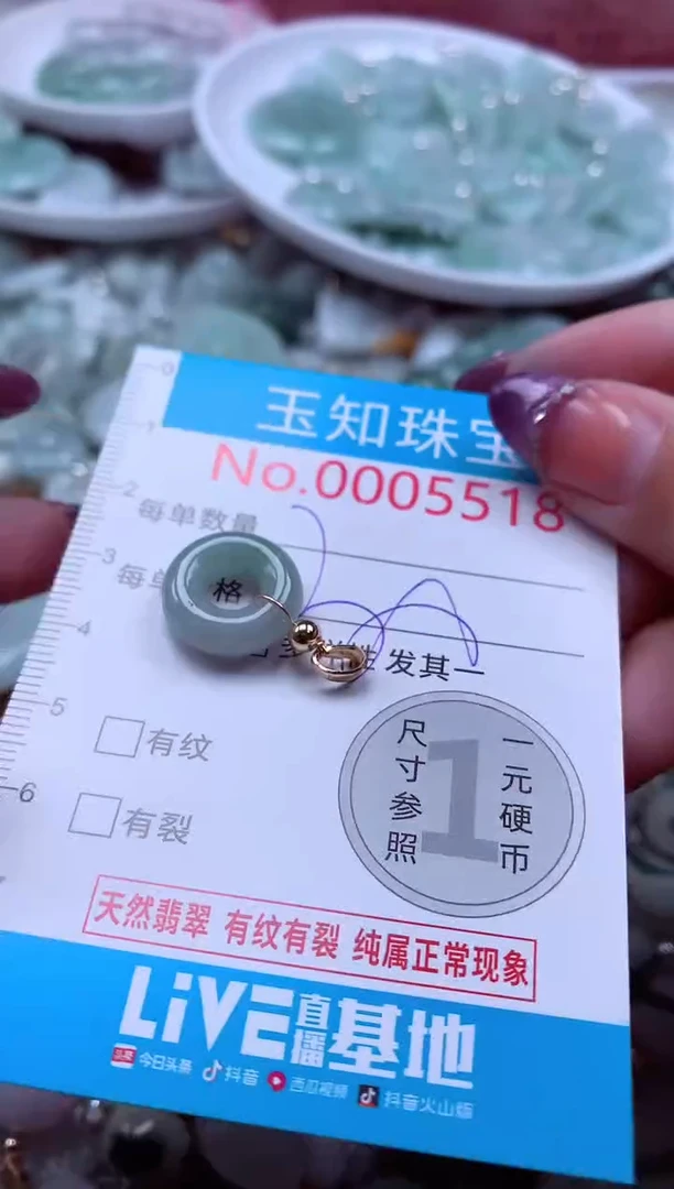 翡翠未镶嵌吊坠(不含链)5518