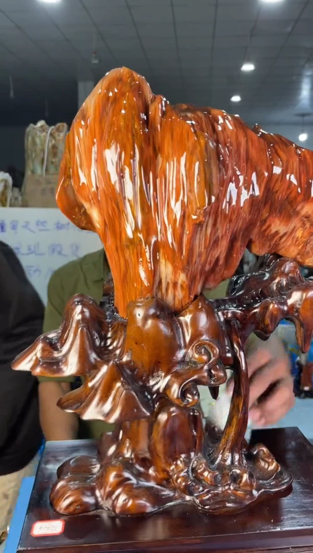 未镶嵌摆件硅化玉23