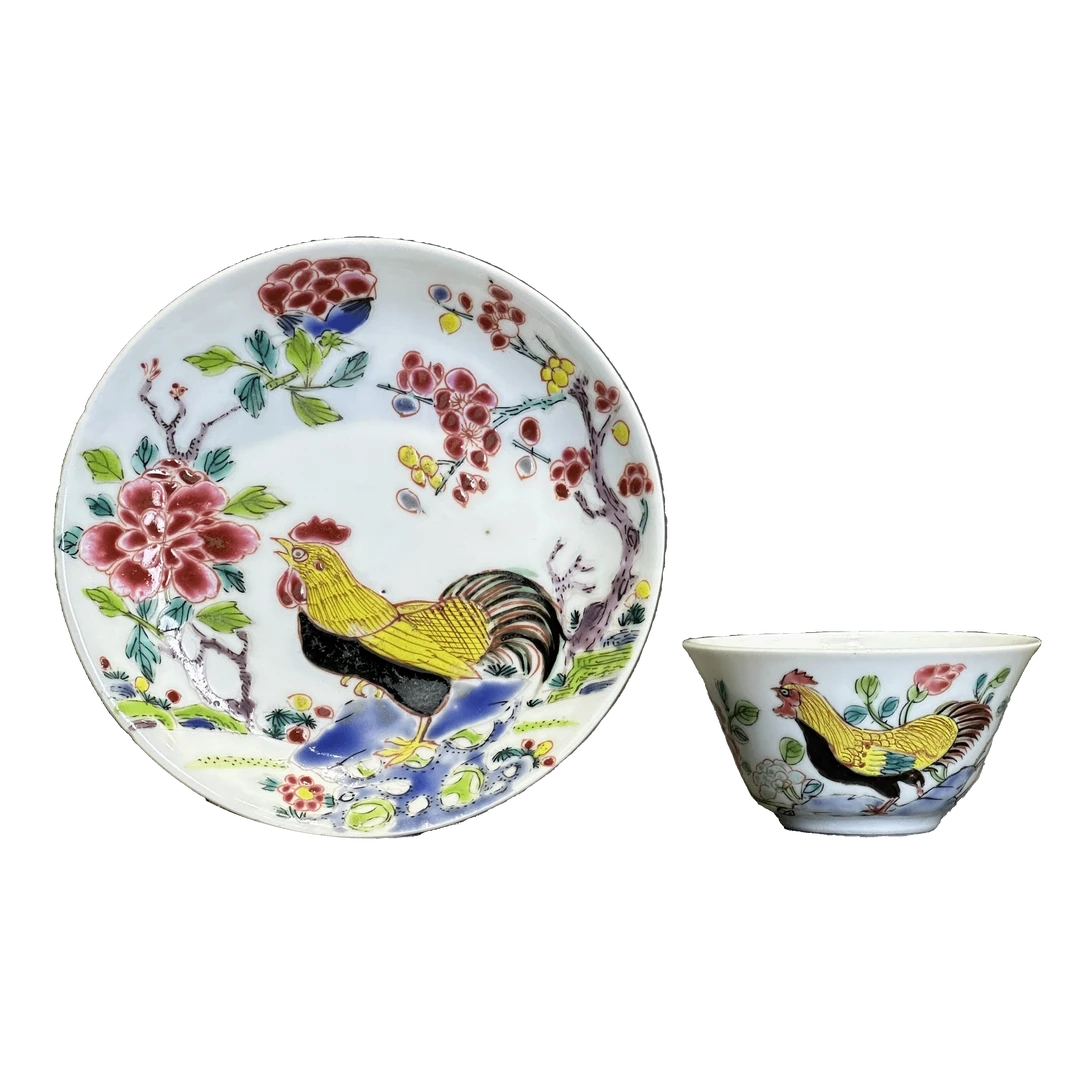 25025108y粉彩大吉图杯碟套