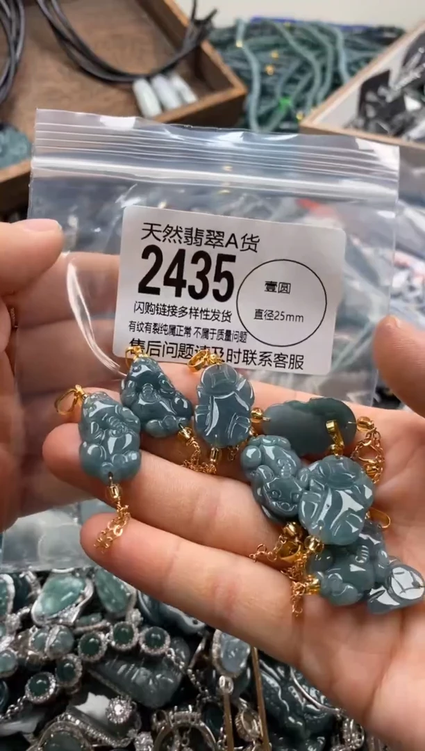 【闪购商品】翡翠颈饰未镶嵌多样性发其一2435