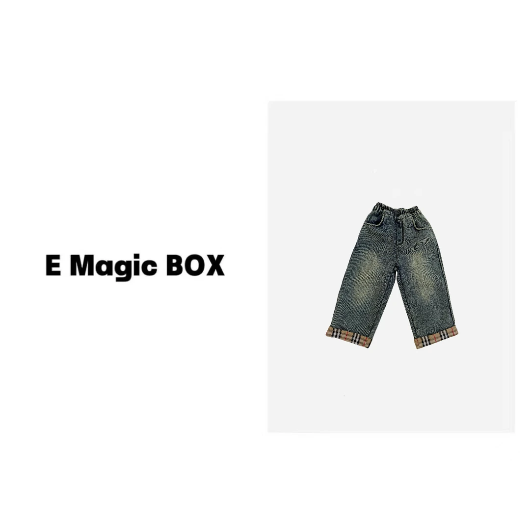 E Magic Box童装“经典新品”儿童限量款弹力一体绒牛仔裤Q9087