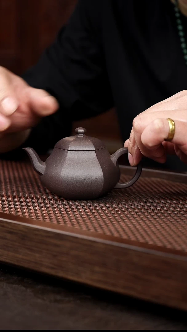 茶壶紫砂天青六方矮梨