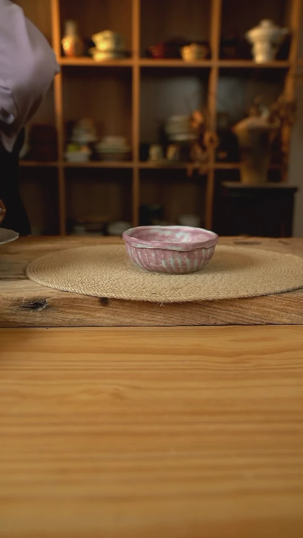 特价福利紫色系列的蛋糕米饭碗1个