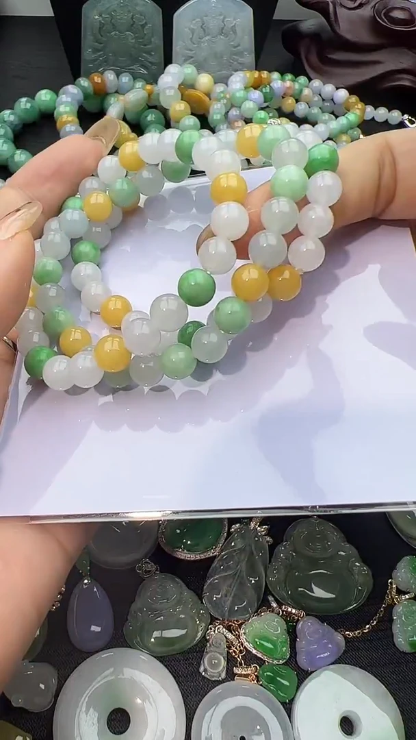 未镶嵌手串翡翠玉珠多样性发其一