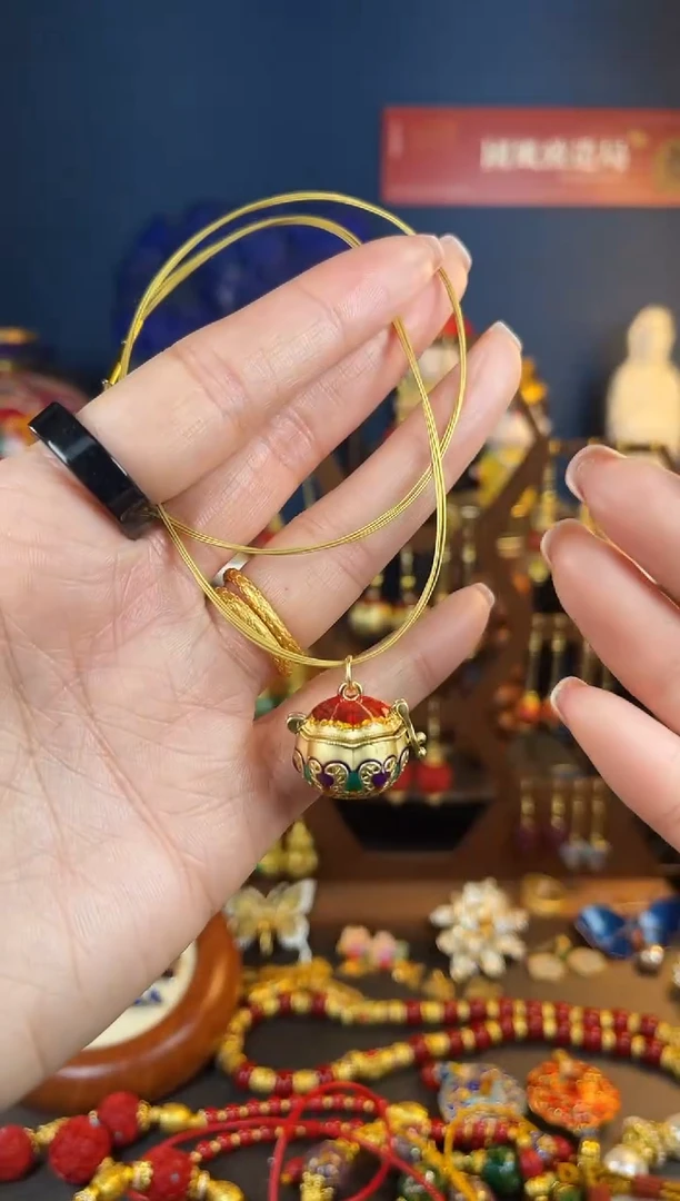 【闪购商品】柿柿如意珐琅吊坠