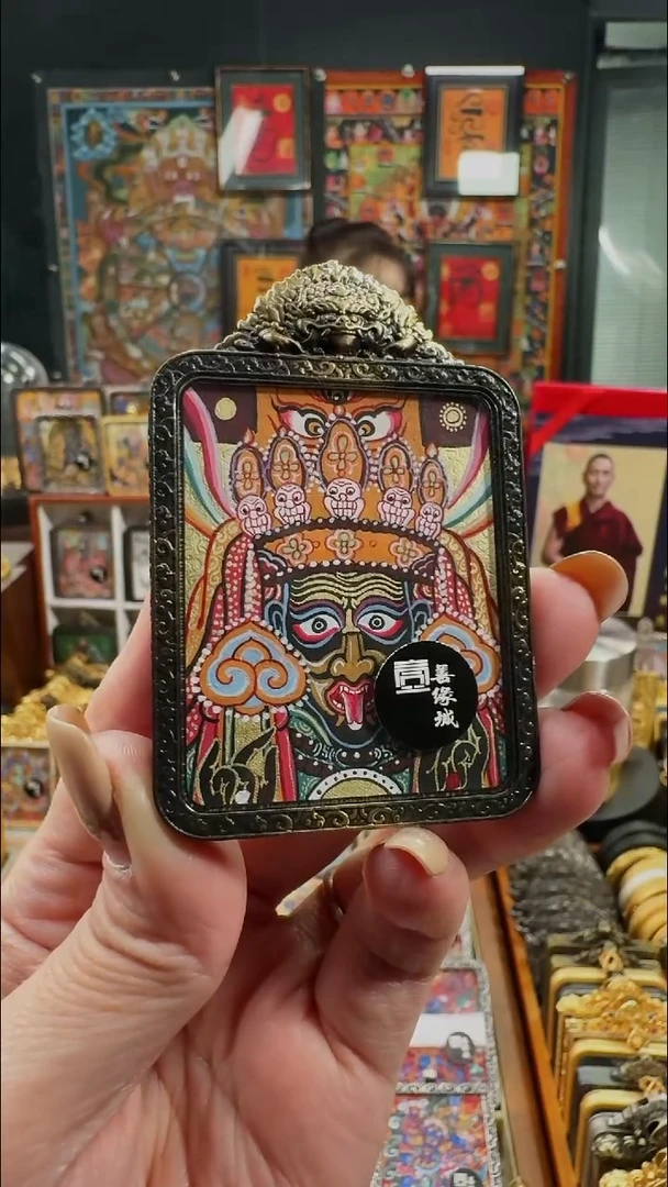 吊坠壹善缘城手绘唐卡扎基