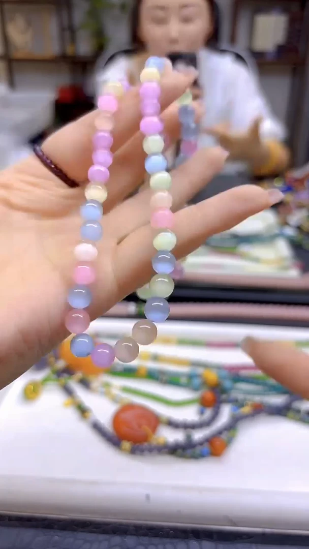 未镶嵌颈饰碧玺猫眼DIY款X675