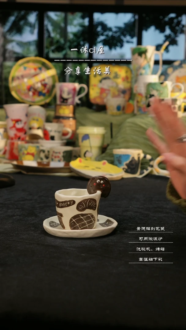 【闪购商品】摆件亲工手绘陶瓷-