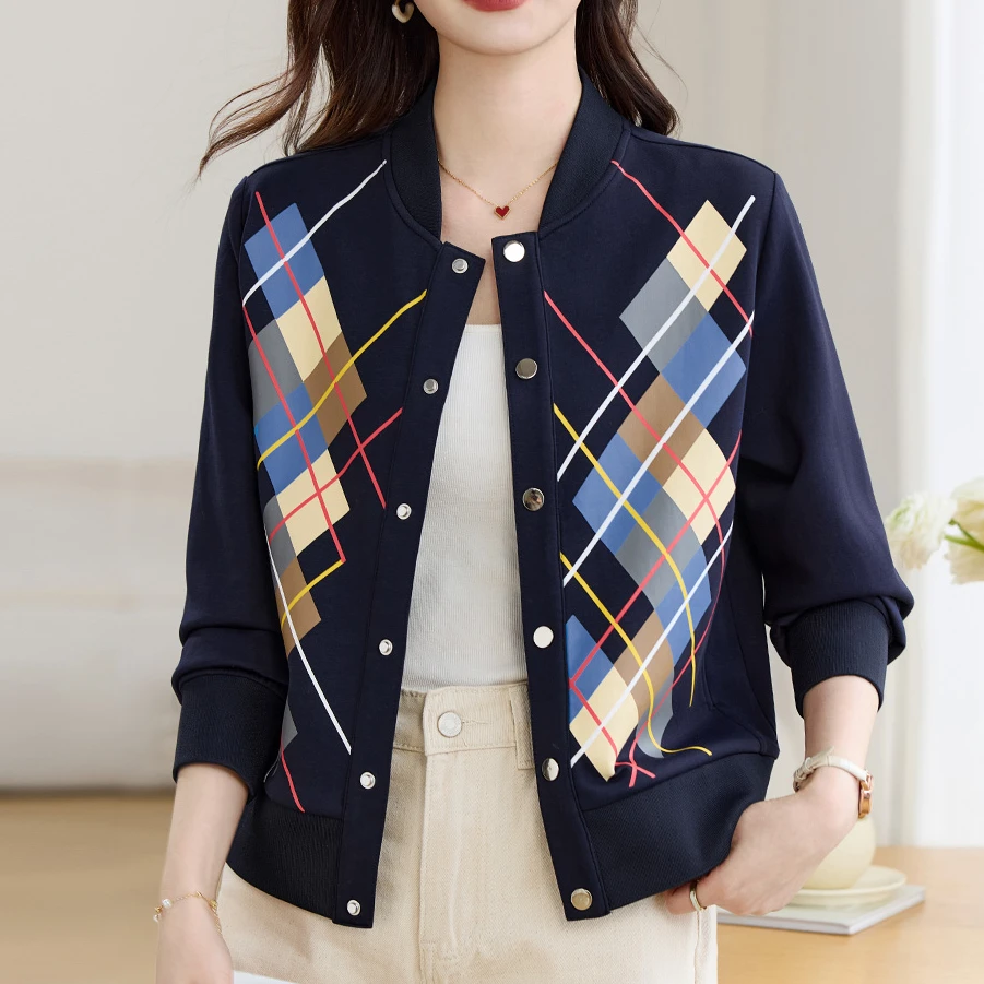 高级棒球服外套休闲百搭洋气上衣2025春季新款遮肉显瘦时尚女装潮