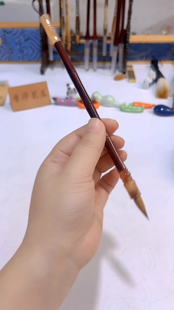 科檀羊角黄狼北尾毛笔1支