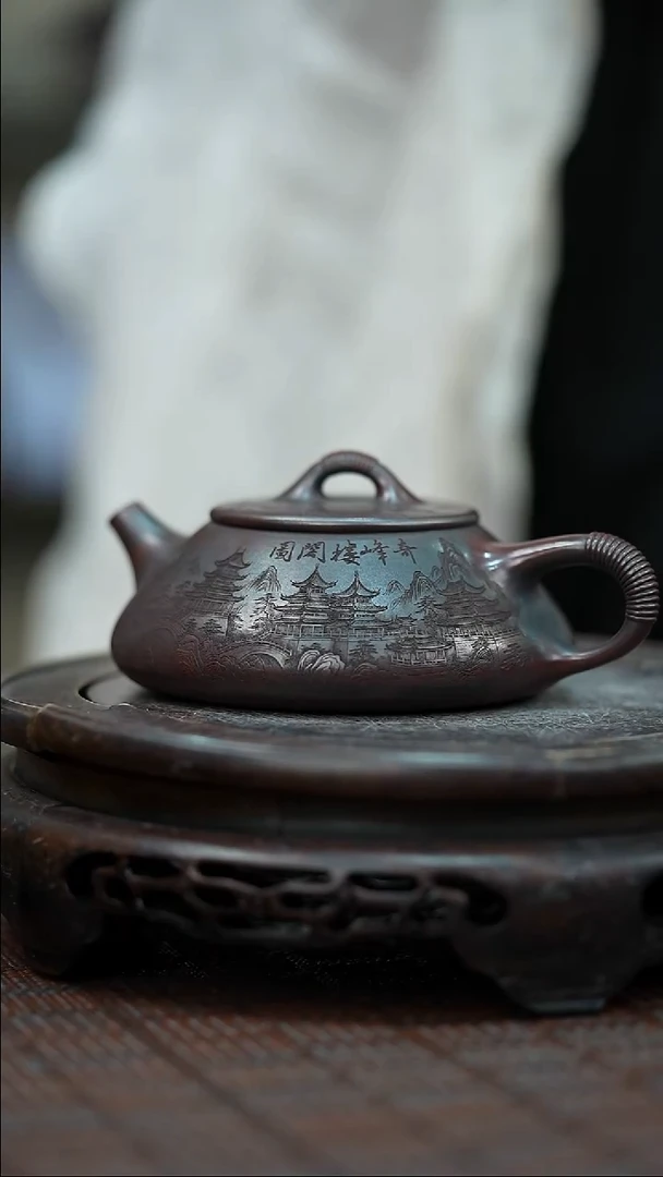 茶壶紫砂宜兴紫砂岁颐传砂原矿全手12