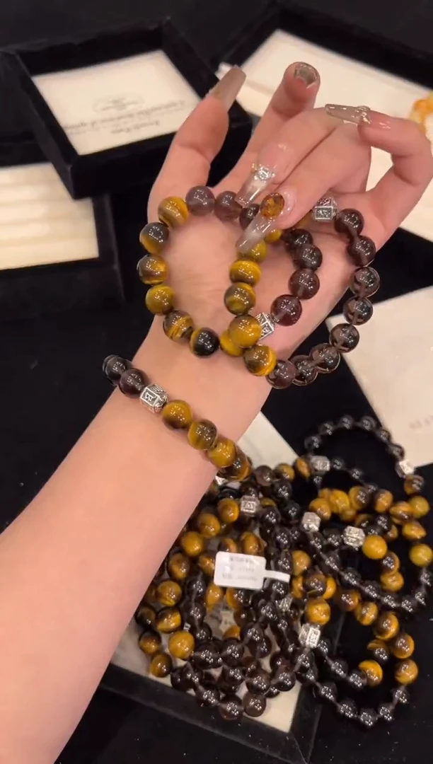 【闪购商品】水晶手链合金黄虎眼手链x1389