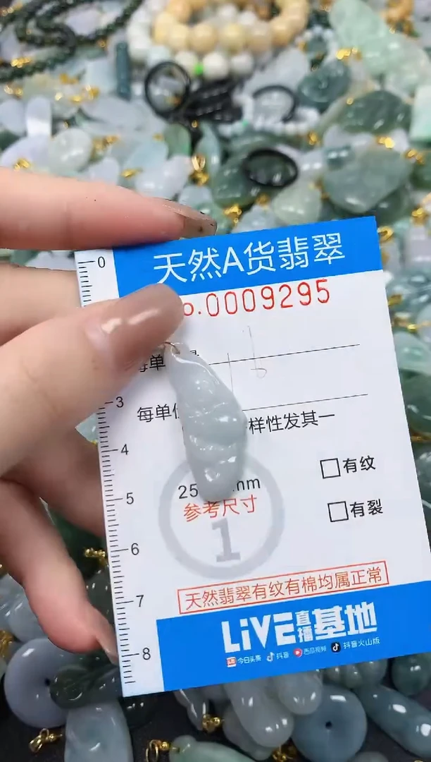 颈饰未镶嵌翡翠净货挂件-9295