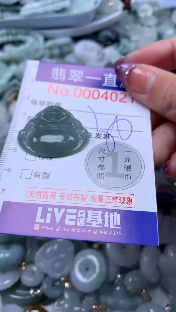 翡翠未镶嵌吊坠(不含链)4021