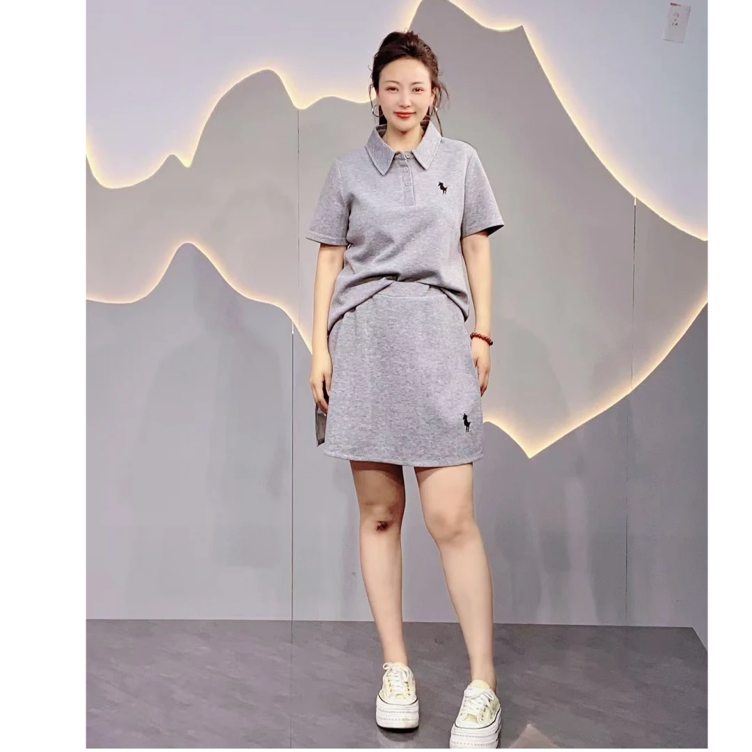 夏季韩版P0LO领上衣半裙套装68200