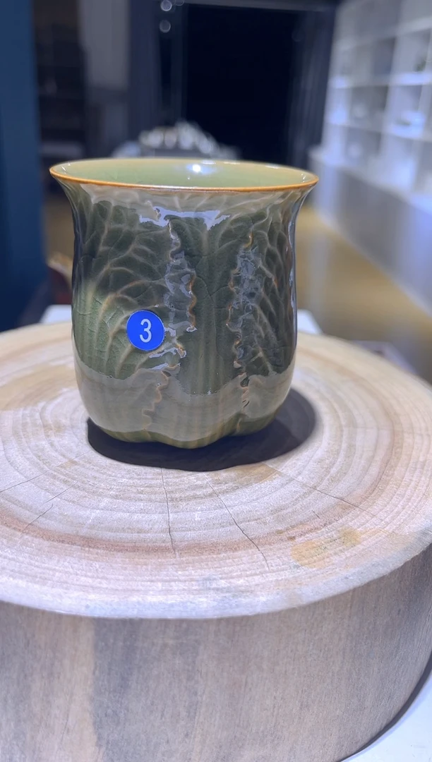 原生态原矿葱绿百财杯